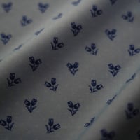 RITAPAPERI  /  original design fabric - Turkish Lily Blue < Faded Bloom >
