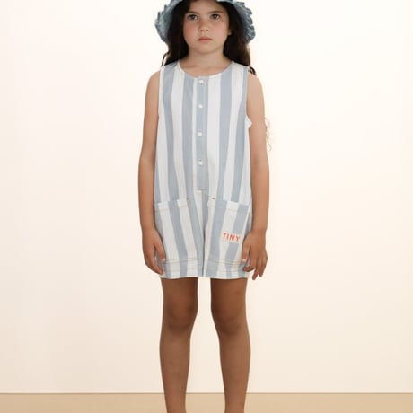 【 ラスト1点 】TINYCOTTONS  /  STRIPES TWILL SHORT ONE-PIECE