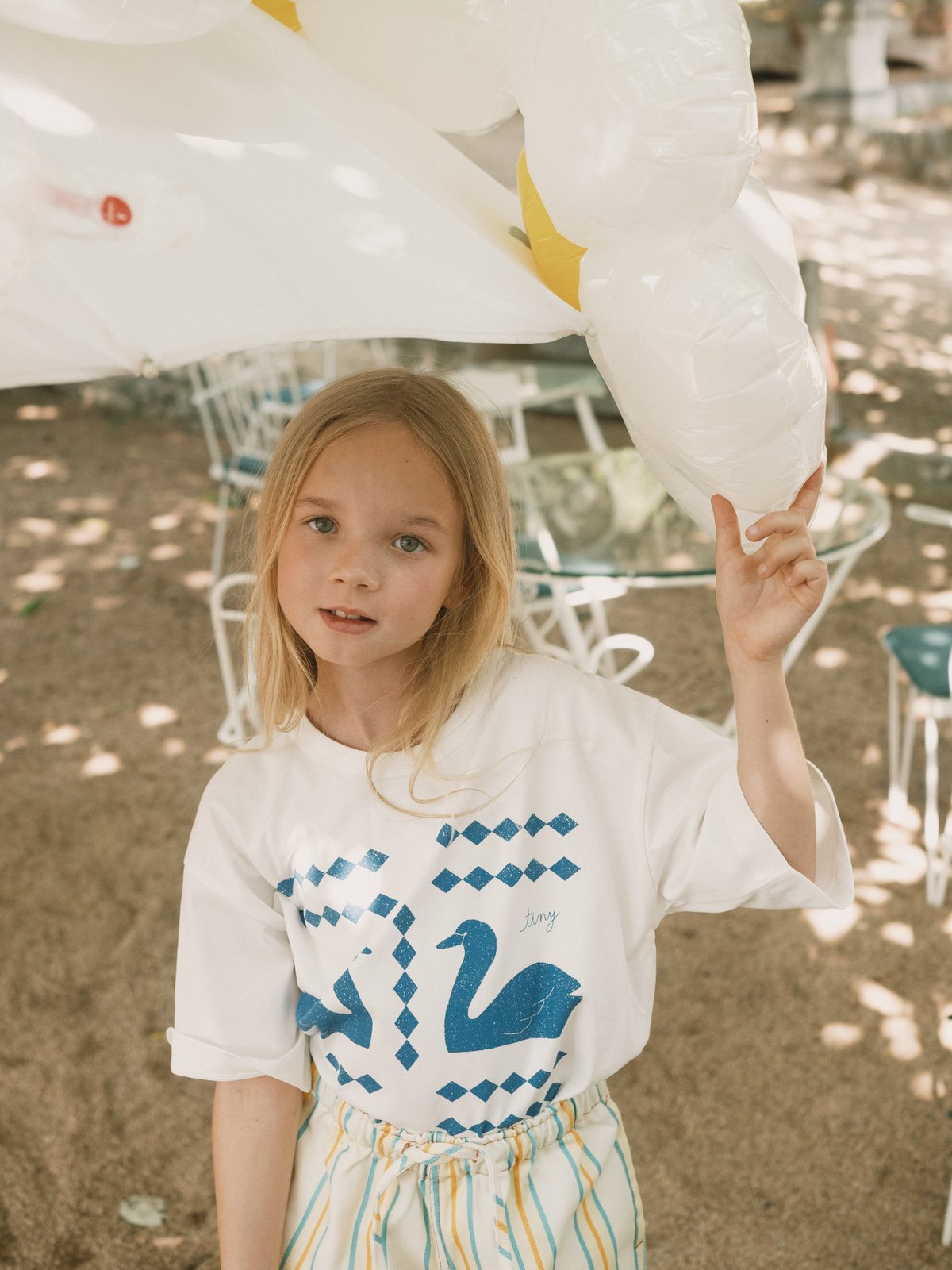 TINYCOTTONS / SWANS DIAMONDS GRAPHIC TEE | RI