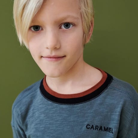 CARAMEL  /  VIBERNUM T-SHIRT - AEGEAN BLUE