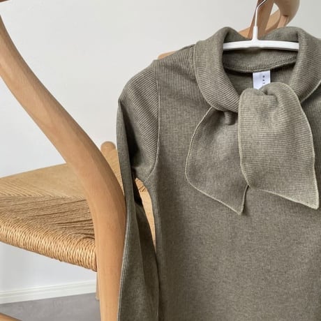 【 ラスト1点 】matph /  bowtie longsleeve tee  khaki