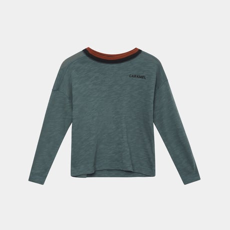 CARAMEL  /  VIBERNUM T-SHIRT - AEGEAN BLUE