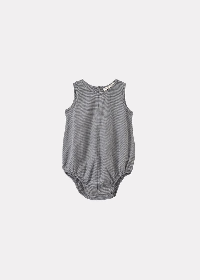 CARAMEL / PILEA BABY ROMPER - BLACK MICRO CHE
