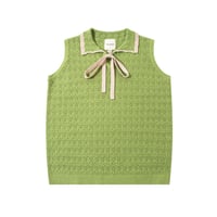 knit planet / FLORAL BLOUSE -LAWNGREEN