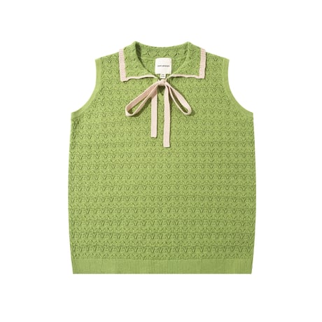 knit planet / FLORAL BLOUSE -LAWNGREEN