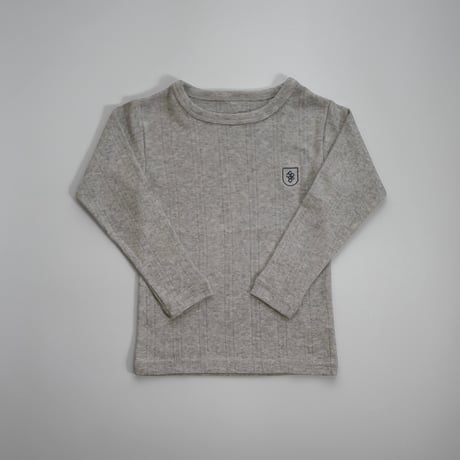 poche  /  standard pointelle L/S tee - fog