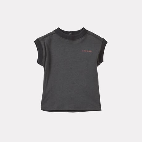 CARAMEL  /  CRESS BABY T-SHIRT - CHARCOAL