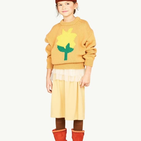 【 ラスト1点 】THE ANIMAL OBSERVATORY  /  BEIGE FLOWER BULL SWEATER