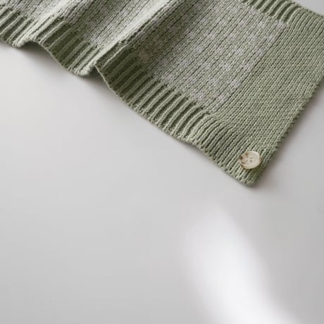 poche  /  bow tie bonnet - pistachio × oatmeal