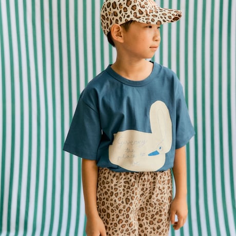 TINYCOTTONS  /  SWAN GRAPHIC TEE light navy