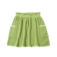 【 ラスト1点 】knit planet / FLORAL SKIRT -LAWNGREEN