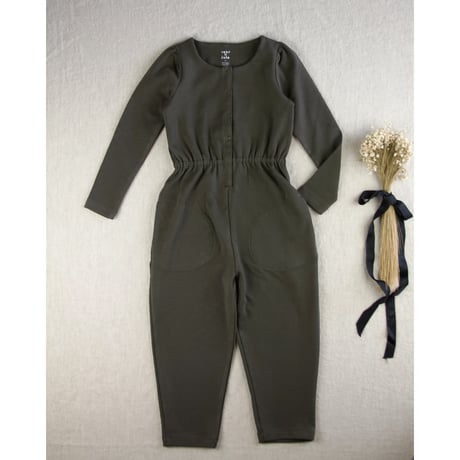 iver & isla  /  pima puff coverall  -coal