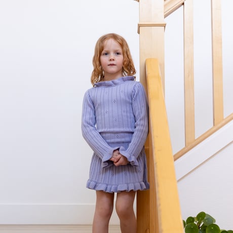 【 ラスト1点 】iver & isla  /  pointelle frill skirted bloomer . heather