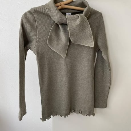 【 ラスト1点 】matph /  bowtie longsleeve tee  khaki