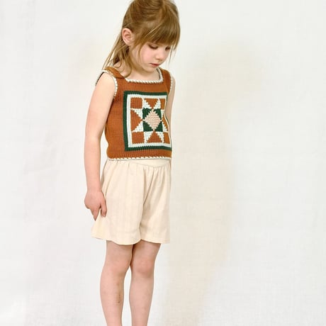 iver & isla  /  patchwork quilt pullover vest  -acorn