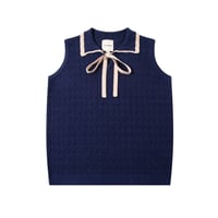 knit planet / FLORAL BLOUSE -NAVY