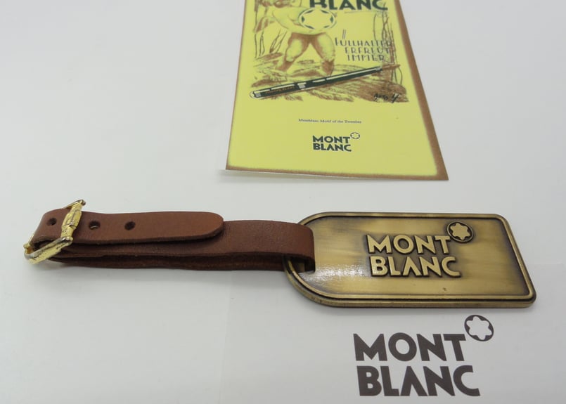 MONTBLANC ブラック レザー ネームタグ モンブラン MONTBLANC 小物