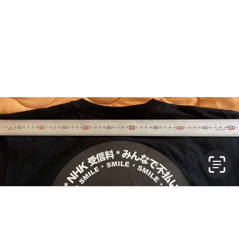 NHK受信料不払いTシャツ黒色（XLサイズ）5.6オンス上質転写シート