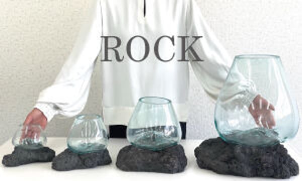 デザイナーズシェルフ 噴き出さ / 流木&硝子