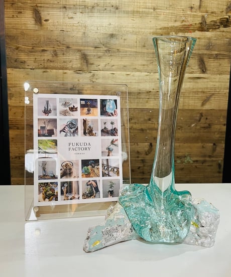 【現品商品No.272】FLOWER VASE　Fluid ART コラボ