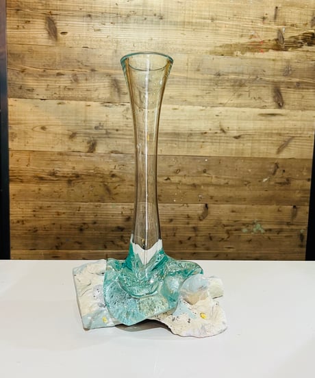 【現品商品No.272】FLOWER VASE　Fluid ART コラボ