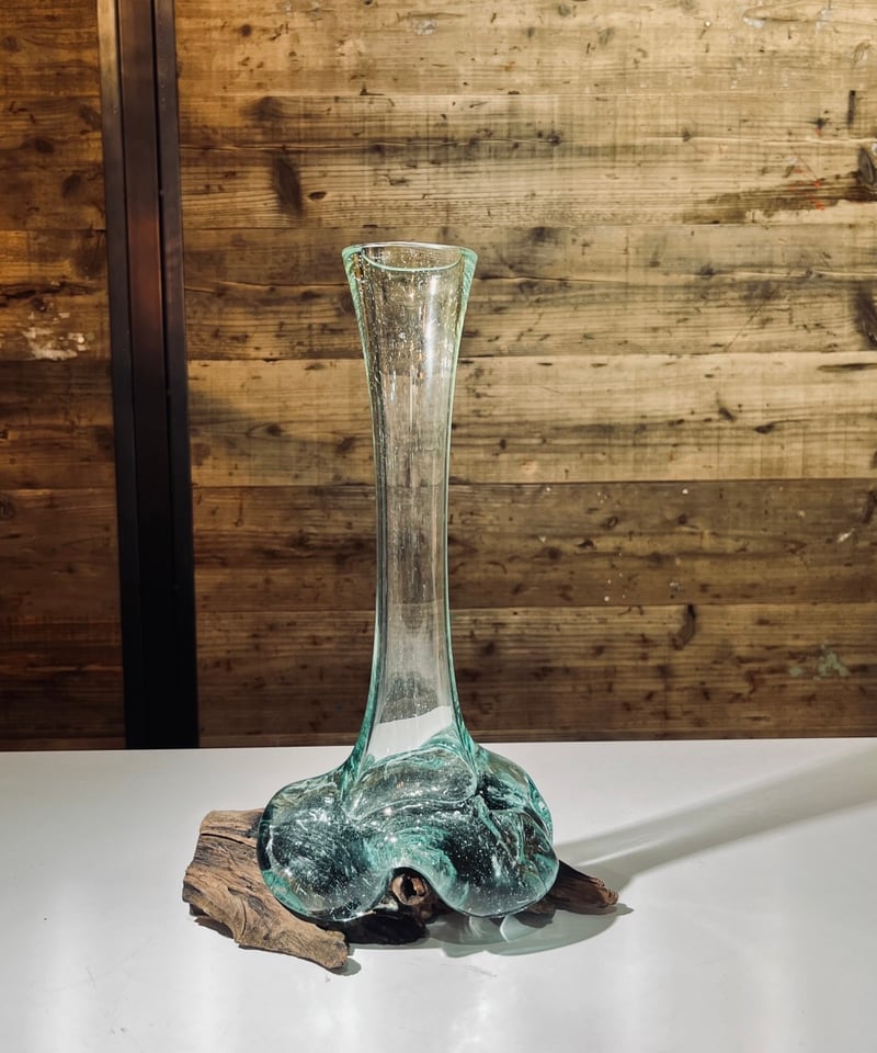 現品商品No.355】FLOWER VASE フラワーベース / S | 流木ガラス専門