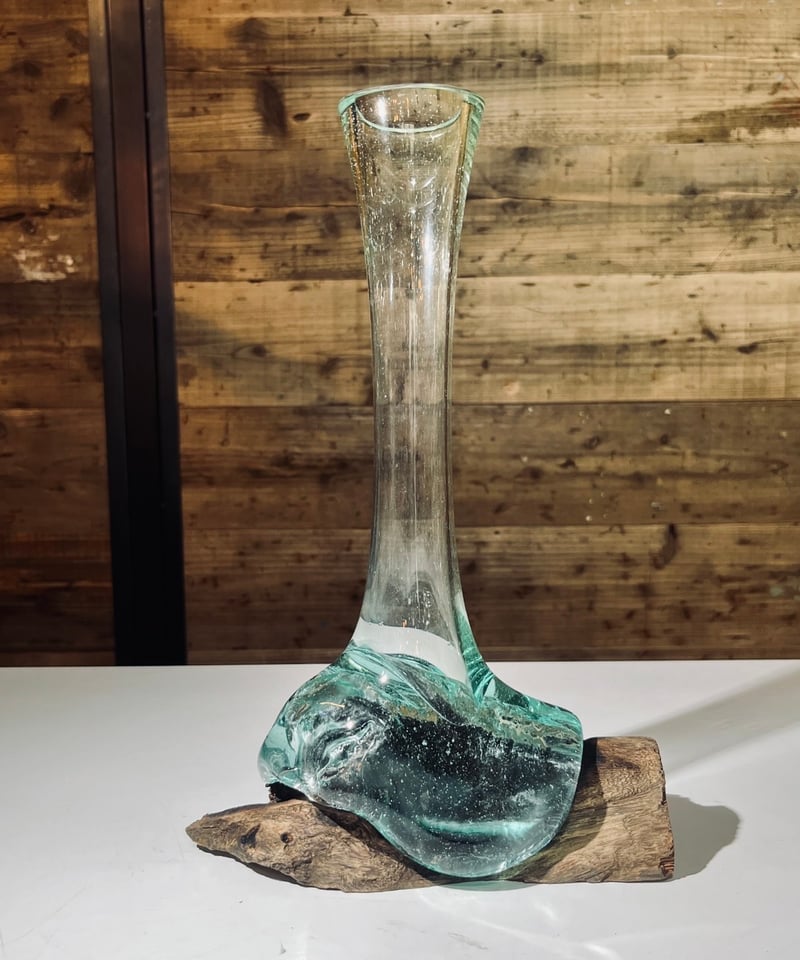 現品商品No.355】FLOWER VASE フラワーベース / S | 流木ガラス専門