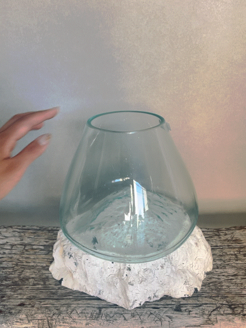 流木ガラス ROCK(WHITE) 溶岩(白) / M | 流木ガラス専門店 FUKUDA FACTORY