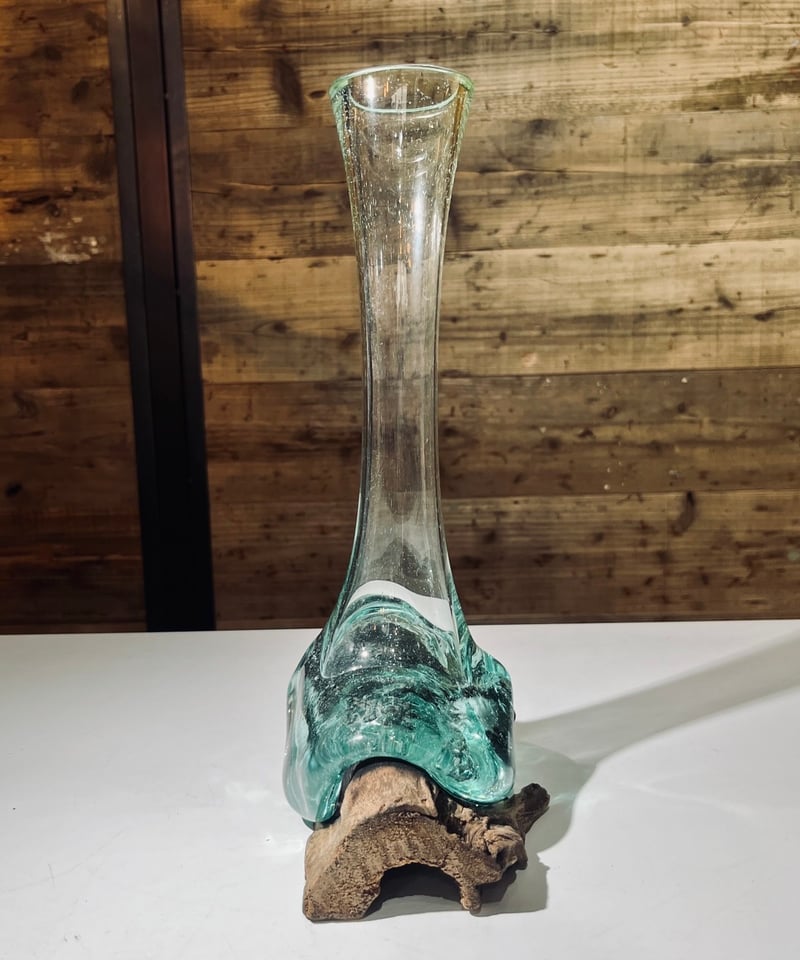 現品商品No.355】FLOWER VASE フラワーベース / S | 流木ガラス