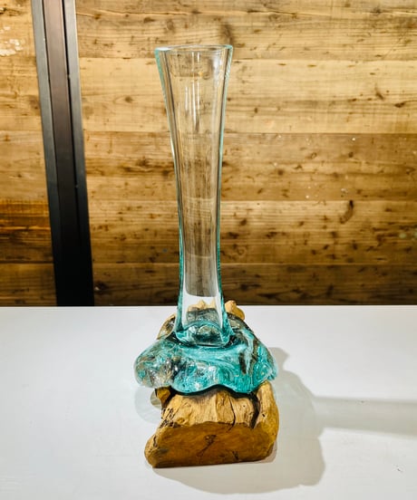 【OUTLET商品 現品商品No.423】FLOWER VASE フラワーベース /S （ガラスの底面にヒビあり）