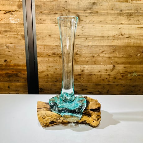 ガラスフラワーベース　流木ガラス 楽天市場】流木 ガラス ギフト 【 流木ガラス オブジェ 小 】ガラス