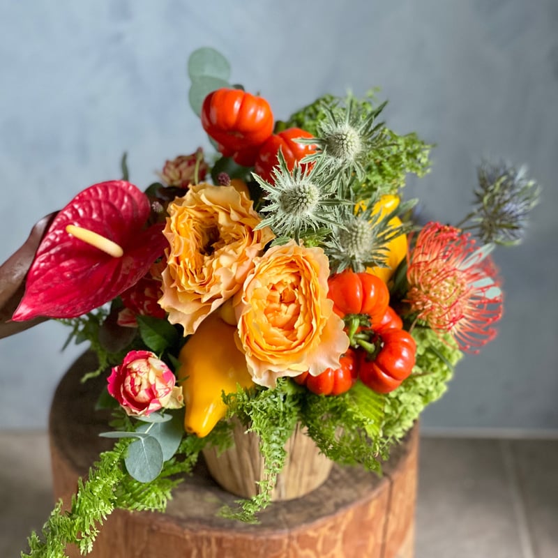 季節のアレンジメントM | 花福 オンラインショップ