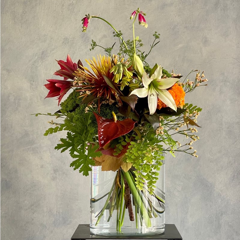 フラワーブーケ 季節のフレッシュブーケ M | 花福 オンラインショップ