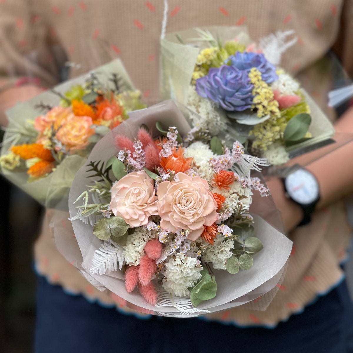 ♡フレンチ♥ページ♡ドライフラワーブーケ♡ 店頭受取｜ドライフラワーブーケ #007 | 花福 オンラインショップ