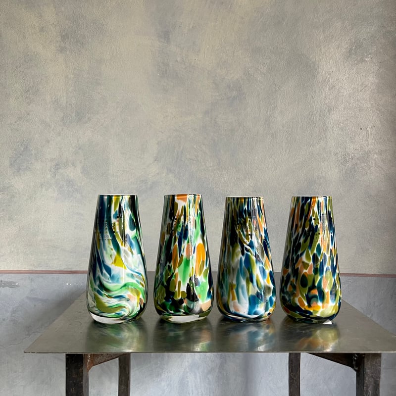 FIDRIO フィデリオ フラワーベース 花瓶 2つセット 吹きガラス オランダ