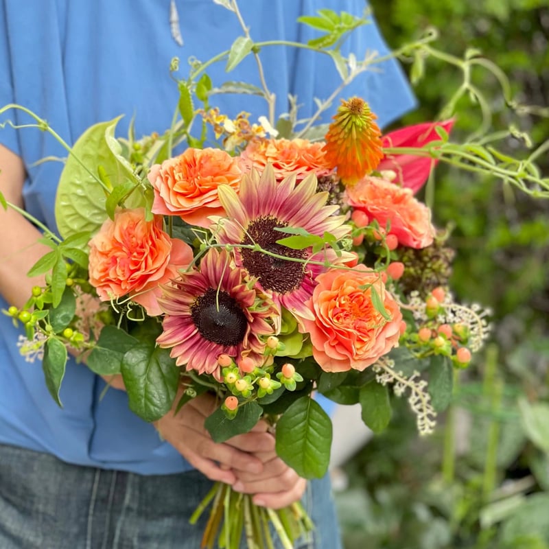季節のフレッシュブーケ M | 花福 オンラインショップ