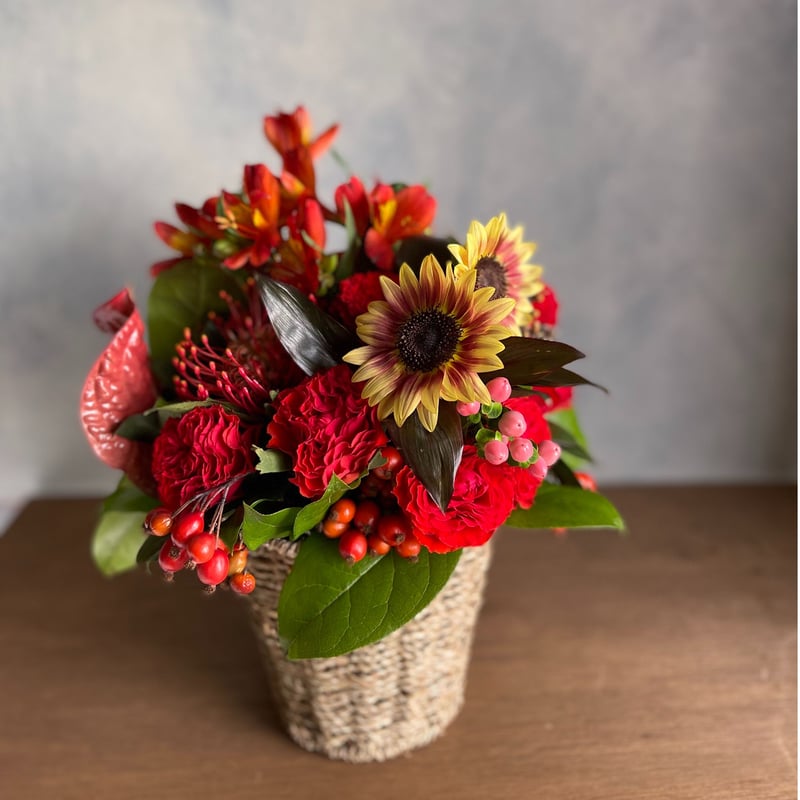 季節のアレンジメント L | 花福 オンラインショップ