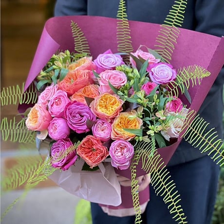 ピンクアンバー　薔薇のコンポート　フラワーベース fb78a.jpg