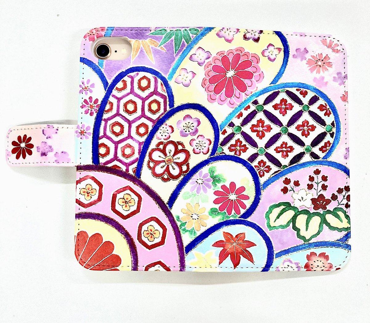 友禅スマホケース手帳型 菊 | 隆生工房 STORE