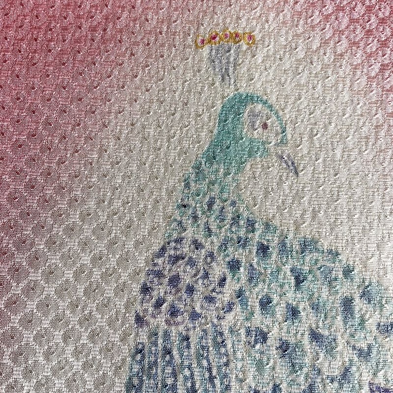 手描友禅名古屋帯 孔雀(八寸) | 隆生工房 STORE