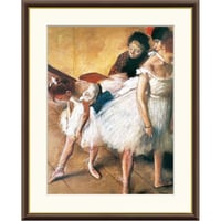 ドガ 「ダンスの試験」 額入り 複製画 高精彩工芸画  額装画 額絵 レプリカ 印象派 オペラ座 バレエ バレリーナ J1-169 【納期：約1週間】