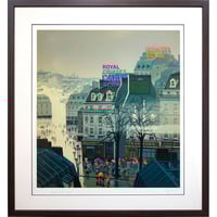 版画 ヒロ・ヤマガタ 「サイドウォーク」 シルクスクリーン 額入り