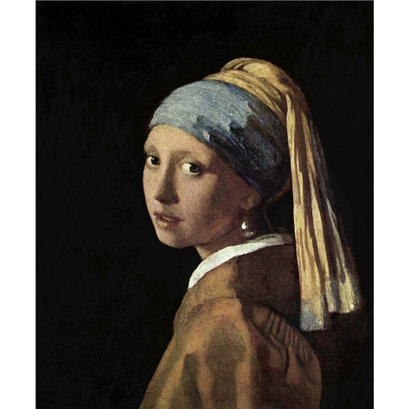フェルメール 真珠の耳飾りの少女 ジークレーデジタルプリント 額装