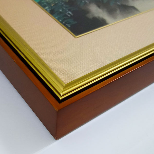 真作保証】 巨匠 横山大観 「山色新」 木版画 8号 限定250部 額装 真作