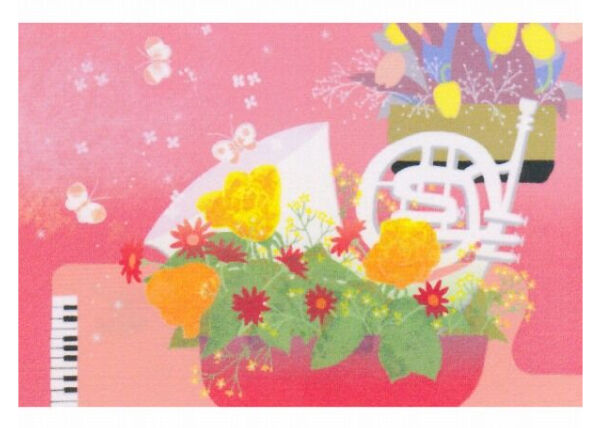 吉岡浩太郎 花の詩 シルクスクリーン 額付き 版画 絵画 新品 直筆サイン入り ピンク かわいい絵大衣