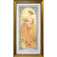 ミュシャ 四季 夏 Circle Fine Art Corporation ☆ 版画 ミュシャ 「夏・四季（1900年） 」 ジクレー 額入り