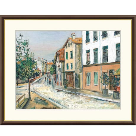 ユトリロ 「パリの十三区」 額入り 複製画 高精彩工芸画  額装画 レプリカ エコールドパリ 風景画 J1-130 【納期：約1週間】