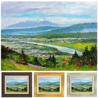 Sale【ART】島本良平真筆(千曲川眺望)6号