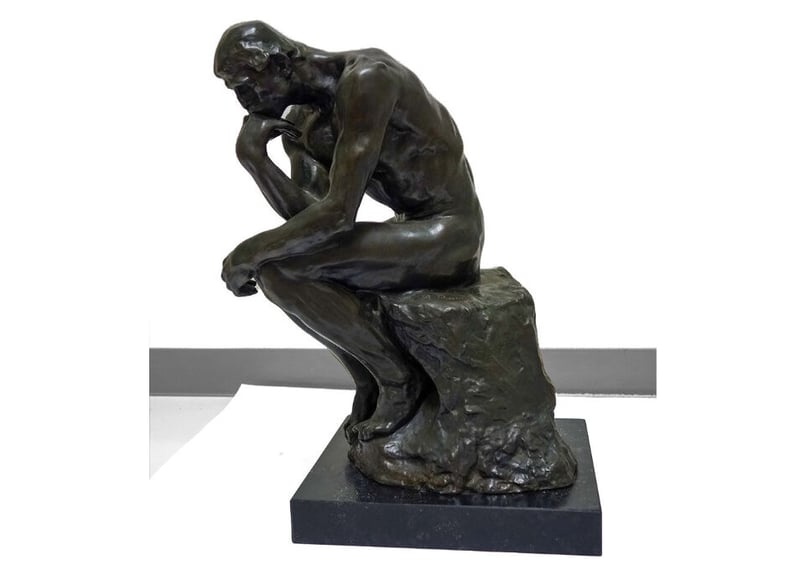彫刻ブロンズ像 ロダン「考える人」大理石台付き ARA KUNST社（ドイツ