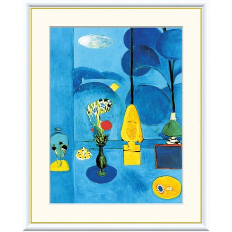 アンリ・マティス 「青い窓」 額入り 複製画 高精彩工芸画 額絵 額装画 アート レプリカ 透明アクリル 表現主義 フォーヴィズム マチス J1-096 【納期：約1週間】